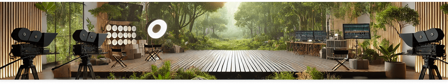 Production studio with cameras and equipment